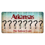 Arkansas Diamond Cut License Plate Strips (Set of 8) Question Mark
