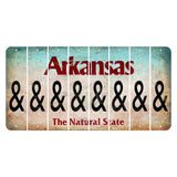Arkansas Diamond Cut License Plate Strips (Set of 8) And Sign