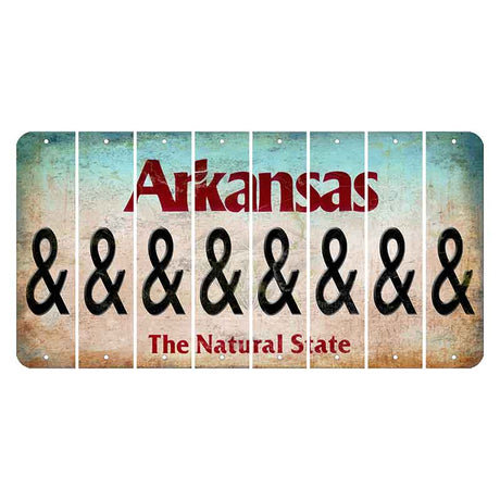 Arkansas Diamond Cut License Plate Strips (Set of 8) And Sign