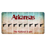 Arkansas Diamond Cut License Plate Strips (Set of 8) Handgun