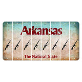 Arkansas Diamond Cut License Plate Strips (Set of 8) Rifle