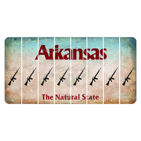 Arkansas Diamond Cut License Plate Strips (Set of 8) Rifle