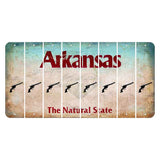 Arkansas Diamond Cut License Plate Strips (Set of 8) Revolver