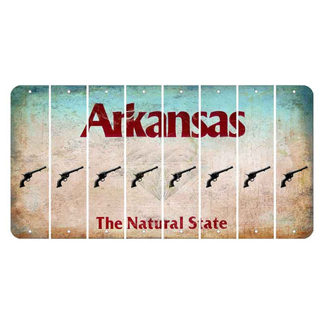Arkansas Diamond Cut License Plate Strips (Set of 8) Revolver