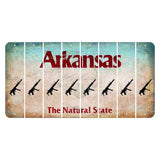 Arkansas Diamond Cut License Plate Strips (Set of 8) Submachine Gun