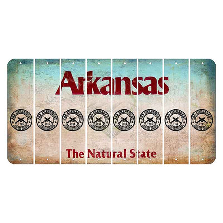 Arkansas Diamond Cut License Plate Strips (Set of 8) 2nd Amendment