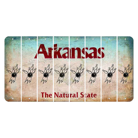 Arkansas Diamond Cut License Plate Strips (Set of 8) Bowling