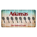 Arkansas Diamond Cut License Plate Strips (Set of 8) Tennis Racket