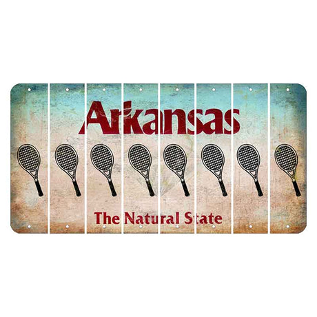 Arkansas Diamond Cut License Plate Strips (Set of 8) Tennis Racket