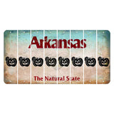 Arkansas Diamond Cut License Plate Strips (Set of 8) Pumpkin