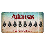 Arkansas Diamond Cut License Plate Strips (Set of 8) Christmas Tree