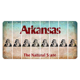 Arkansas Diamond Cut License Plate Strips (Set of 8) Santa Claus