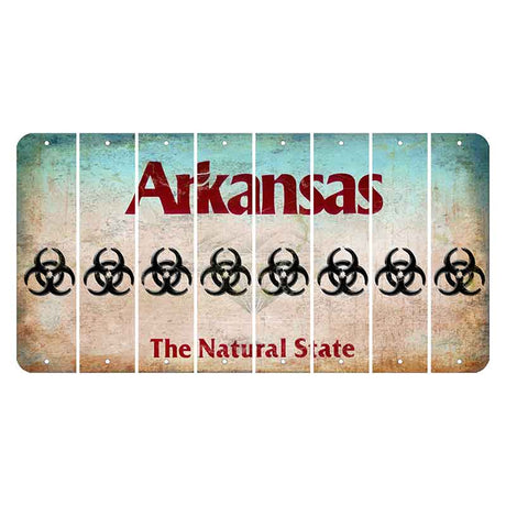 Arkansas Diamond Cut License Plate Strips (Set of 8) Radioactive