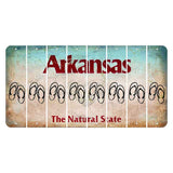 Arkansas Diamond Cut License Plate Strips (Set of 8) Flip Flops