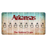 Arkansas Diamond Cut License Plate Strips (Set of 8) Middle Finger