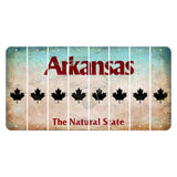 Arkansas Diamond Cut License Plate Strips (Set of 8) Maple Leaf