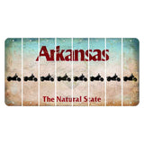 Arkansas Diamond Cut License Plate Strips (Set of 8) Motorcycle