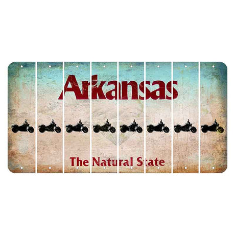 Arkansas Diamond Cut License Plate Strips (Set of 8) Motorcycle