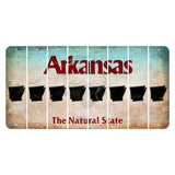 Arkansas Diamond Cut License Plate Strips (Set of 8) State Silhouette