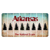 Arkansas Diamond Cut License Plate Strips (Set of 8) Pine Tree