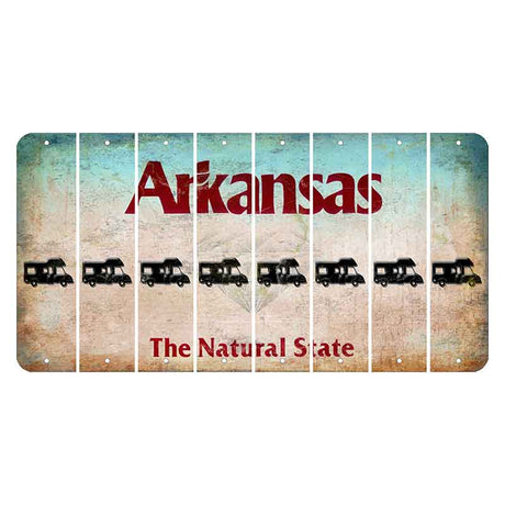 Arkansas Diamond Cut License Plate Strips (Set of 8) Camper