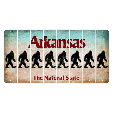 Arkansas Diamond Cut License Plate Strips (Set of 8) Bigfoot