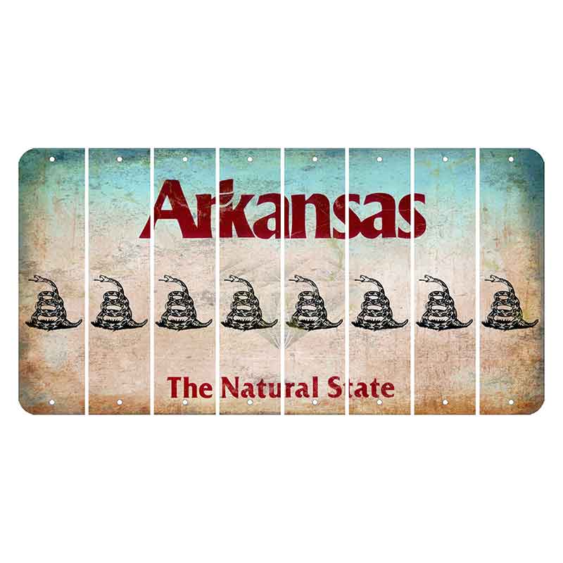 Arkansas Diamond Cut License Plate Strips (Set of 8) Gadsden