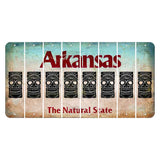 Arkansas Diamond Cut License Plate Strips (Set of 8) Tiki