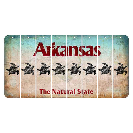 Arkansas Diamond Cut License Plate Strips (Set of 8) Sea Turtle