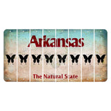 Arkansas Diamond Cut License Plate Strips (Set of 8) Butterfly