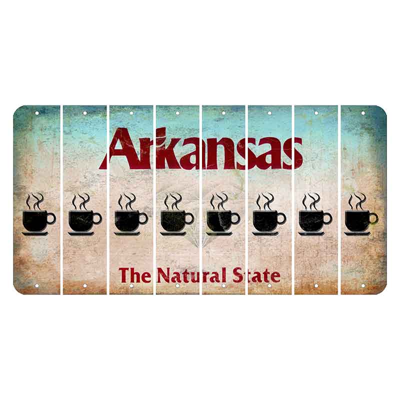 Arkansas Diamond Cut License Plate Strips (Set of 8) Coffee Mug