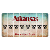 Arkansas Diamond Cut License Plate Strips (Set of 8) Engine