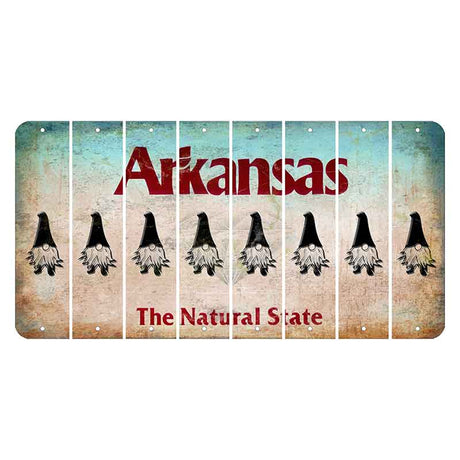 Arkansas Diamond Cut License Plate Strips (Set of 8) Gnome