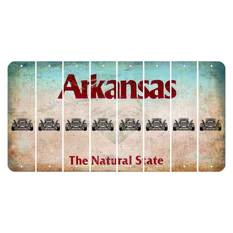 Arkansas Diamond Cut License Plate Strips (Set of 8) Hot Rod