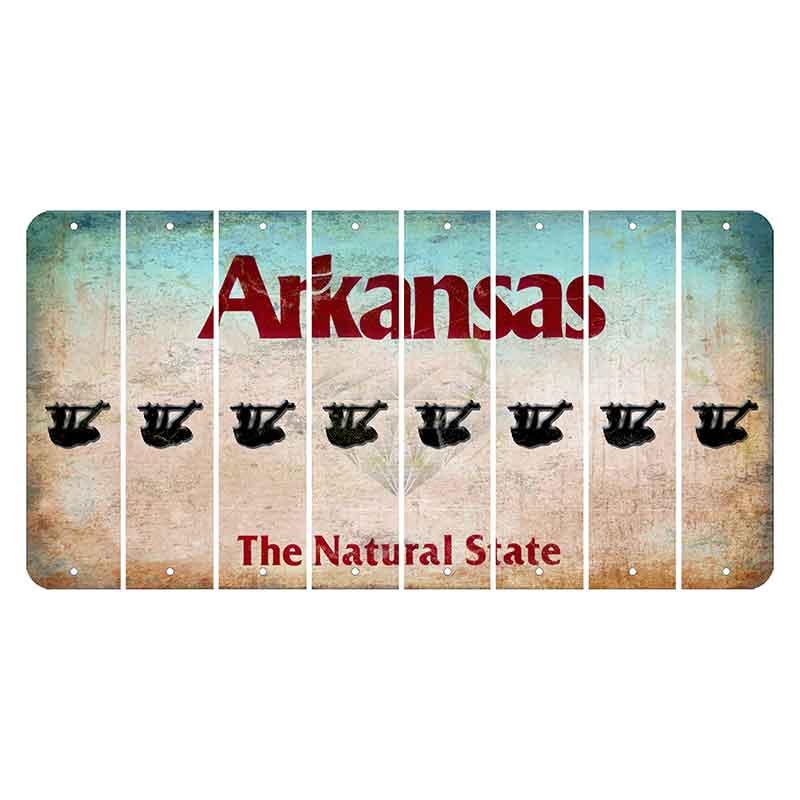 Arkansas Diamond Cut License Plate Strips (Set of 8) Sloth