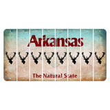 Arkansas Diamond Cut License Plate Strips (Set of 8) Elk