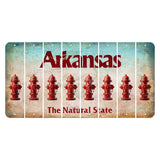Arkansas Diamond Cut License Plate Strips (Set of 8) Fire Hydrant