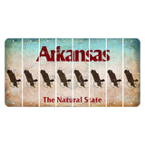 Arkansas Diamond Cut License Plate Strips (Set of 8) Bald Eagle