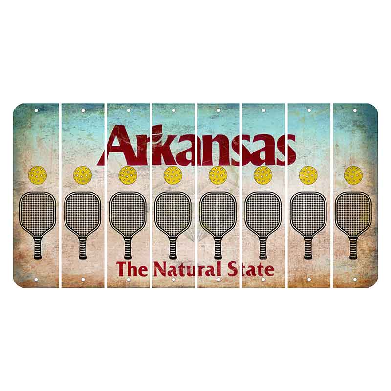 Arkansas Diamond Cut License Plate Strips (Set of 8) Pickleball