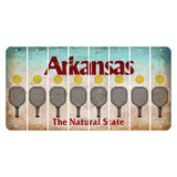 Arkansas Diamond Cut License Plate Strips (Set of 8) Pickleball