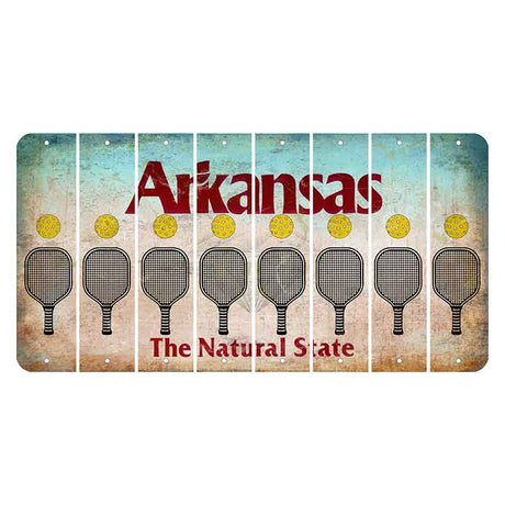 Arkansas Diamond Cut License Plate Strips (Set of 8) Pickleball