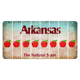 Arkansas Diamond Cut License Plate Strips (Set of 8) Apple