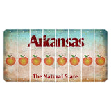 Arkansas Diamond Cut License Plate Strips (Set of 8) Peach