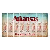 Arkansas Diamond Cut License Plate Strips (Set of 8) Milkshake