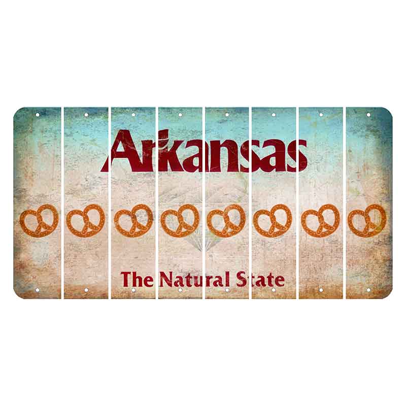 Arkansas Diamond Cut License Plate Strips (Set of 8) Pretzel