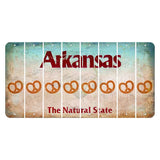 Arkansas Diamond Cut License Plate Strips (Set of 8) Pretzel