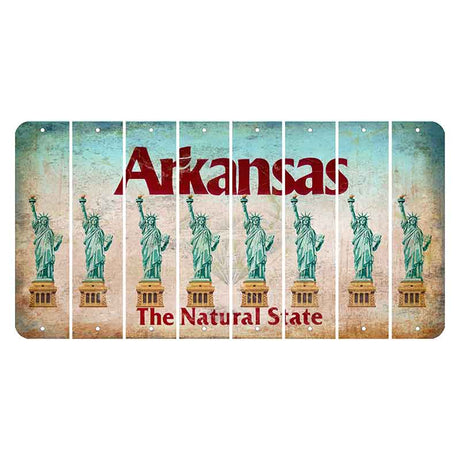 Arkansas Diamond Cut License Plate Strips (Set of 8) Statue of Liberty