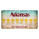 Arkansas Diamond Cut License Plate Strips (Set of 8) Trophy