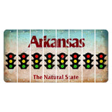 Arkansas Diamond Cut License Plate Strips (Set of 8) Traffic Light