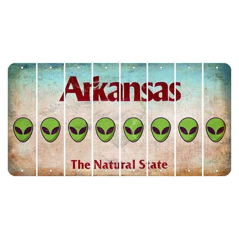 Arkansas Diamond Cut License Plate Strips (Set of 8) Alien